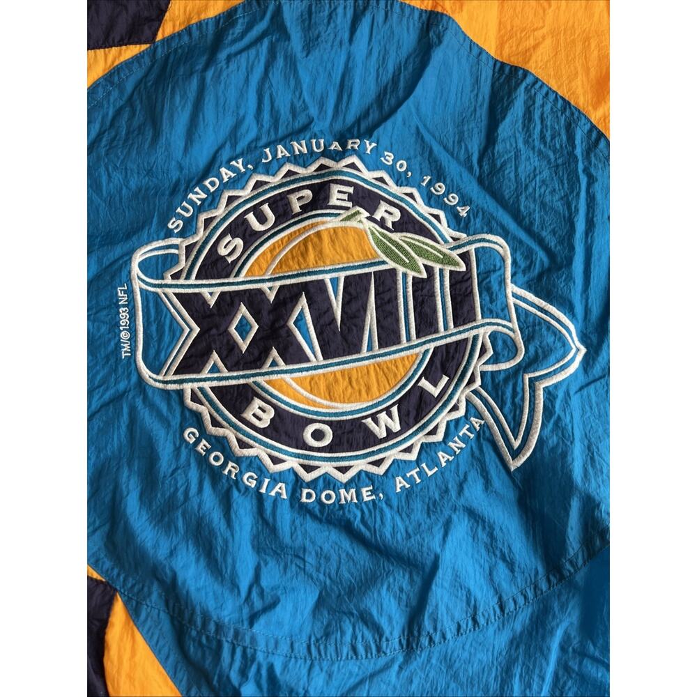 Vintage Apex One 1994 Superbowl XXVIII Dallas Cowboys vs Buffalo Bills Jacket LG - Picture 9 of 9